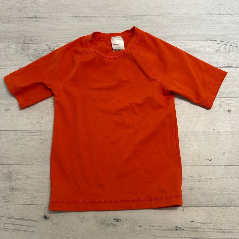 Hanna Andersson kids short sleeve rash guard 100/4 orange